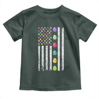 Easter Eggs American Flag Patriotic Toddler T Shirt Happy Easter Day