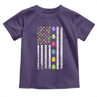 Easter Eggs American Flag Patriotic Toddler T Shirt Happy Easter Day
