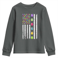 Easter Eggs American Flag Patriotic Youth Sweatshirt Happy Easter Day
