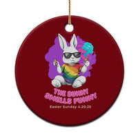 Happy 420 Easter Ceramic Ornament The Bunny Smells Funny - Wonder Print Shop