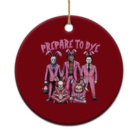 Prepare to Groovy Dye Funny Bunny Easter Ceramic Ornament Horror Dyeing Eggs - Wonder Print Shop