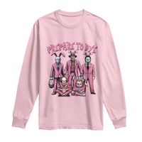 Prepare to Groovy Dye Funny Bunny Easter Long Sleeve Shirt Horror Dyeing Eggs