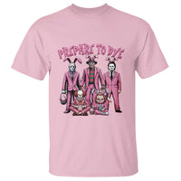 Prepare to Groovy Dye Funny Bunny Easter T Shirt Horror Dyeing Eggs