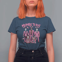 Prepare to Groovy Dye Funny Bunny Easter T Shirt For Women Horror Dyeing Eggs