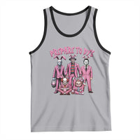 Prepare to Groovy Dye Funny Bunny Easter Tank Top Horror Dyeing Eggs