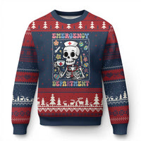 Emergency Department Skeleton Nurse Easter Ugly Christmas Sweater ER Nursing Room - Wonder Print Shop