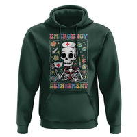 Emergency Department Skeleton Nurse Easter Hoodie ER Nursing Room