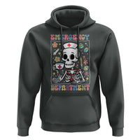 Emergency Department Skeleton Nurse Easter Hoodie ER Nursing Room