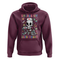 Emergency Department Skeleton Nurse Easter Hoodie ER Nursing Room