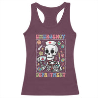Emergency Department Skeleton Nurse Easter Racerback Tank Top ER Nursing Room