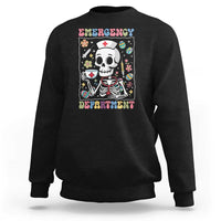 Emergency Department Skeleton Nurse Easter Sweatshirt ER Nursing Room