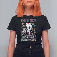Emergency Department Skeleton Nurse Easter T Shirt For Women ER Nursing Room