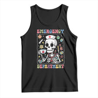 Emergency Department Skeleton Nurse Easter Tank Top ER Nursing Room