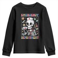Emergency Department Skeleton Nurse Easter Youth Sweatshirt ER Nursing Room