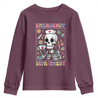 Emergency Department Skeleton Nurse Easter Youth Sweatshirt ER Nursing Room
