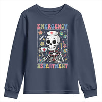 Emergency Department Skeleton Nurse Easter Youth Sweatshirt ER Nursing Room