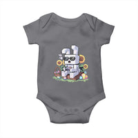 Pixel Art Gamer Bunny Easter Baby Onesie Cool Retro Gaming Vibes