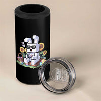 Pixel Art Gamer Bunny Easter 4 in 1 Can Cooler Tumbler Cool Retro Gaming Vibes