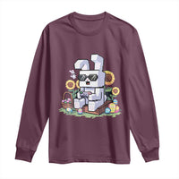 Pixel Art Gamer Bunny Easter Long Sleeve Shirt Cool Retro Gaming Vibes