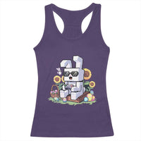 Pixel Art Gamer Bunny Easter Racerback Tank Top Cool Retro Gaming Vibes