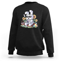 Pixel Art Gamer Bunny Easter Sweatshirt Cool Retro Gaming Vibes