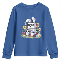 Pixel Art Gamer Bunny Easter Youth Sweatshirt Cool Retro Gaming Vibes