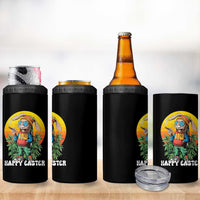 Happy 420 Easter 4 in 1 Can Cooler Tumbler Funny Bunny Smoking Weed