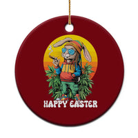 Happy 420 Easter Ceramic Ornament Funny Bunny Smoking Weed - Wonder Print Shop