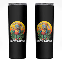 Happy 420 Easter Skinny Tumbler Funny Bunny Smoking Weed