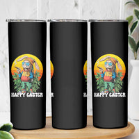 Happy 420 Easter Skinny Tumbler Funny Bunny Smoking Weed