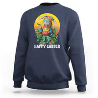 Happy 420 Easter Sweatshirt Funny Bunny Smoking Weed