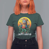 Happy 420 Easter T Shirt For Women Funny Bunny Smoking Weed
