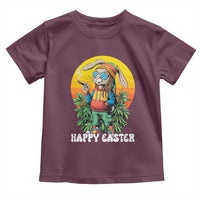 Happy 420 Easter Toddler T Shirt Funny Bunny Smoking Weed