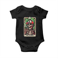 Skeleton 420 The Stoner Baby Onesie Retro Tarot Card Weed Lover Cannabis Trippy Vibes
