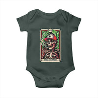 Skeleton 420 The Stoner Baby Onesie Retro Tarot Card Weed Lover Cannabis Trippy Vibes