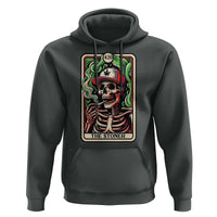 Skeleton 420 The Stoner Hoodie Retro Tarot Card Weed Lover Cannabis Trippy Vibes