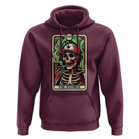 Skeleton 420 The Stoner Hoodie Retro Tarot Card Weed Lover Cannabis Trippy Vibes