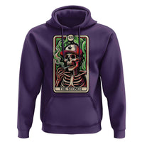 Skeleton 420 The Stoner Hoodie Retro Tarot Card Weed Lover Cannabis Trippy Vibes