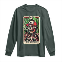 Skeleton 420 The Stoner Long Sleeve Shirt Retro Tarot Card Weed Lover Cannabis Trippy Vibes