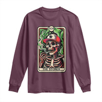 Skeleton 420 The Stoner Long Sleeve Shirt Retro Tarot Card Weed Lover Cannabis Trippy Vibes
