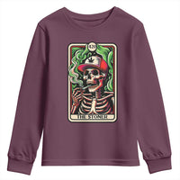Skeleton 420 The Stoner Youth Sweatshirt Retro Tarot Card Weed Lover Cannabis Trippy Vibes