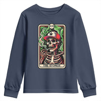 Skeleton 420 The Stoner Youth Sweatshirt Retro Tarot Card Weed Lover Cannabis Trippy Vibes