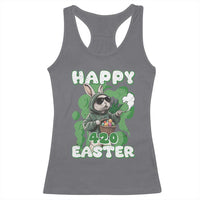 Happy 420 Easter Racerback Tank Top Funny Smoking Easter Bunny