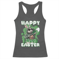 Happy 420 Easter Racerback Tank Top Funny Smoking Easter Bunny