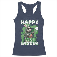 Happy 420 Easter Racerback Tank Top Funny Smoking Easter Bunny