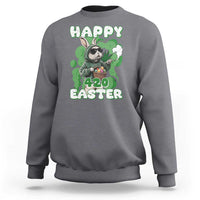 Happy 420 Easter Sweatshirt Funny Smoking Easter Bunny