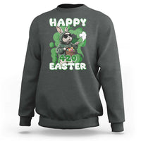 Happy 420 Easter Sweatshirt Funny Smoking Easter Bunny