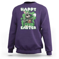 Happy 420 Easter Sweatshirt Funny Smoking Easter Bunny