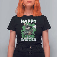Happy 420 Easter T Shirt For Women Funny Smoking Easter Bunny
