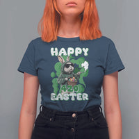 Happy 420 Easter T Shirt For Women Funny Smoking Easter Bunny